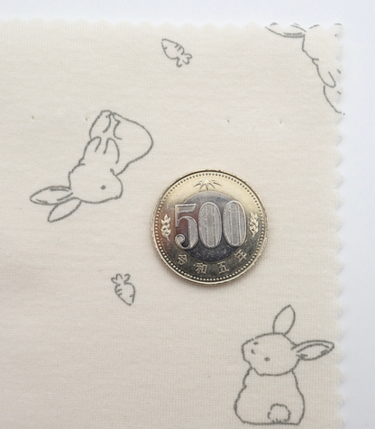 【25SS-204】うさちゃん×にんじんプリントフライス　/0.5ｙあたり = ～920円