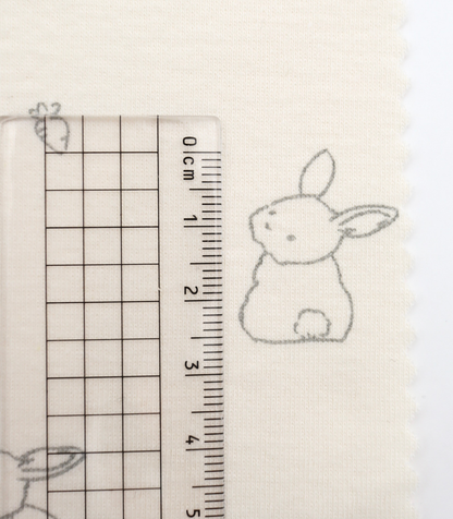 【25SS-204】うさちゃん×にんじんプリントフライス　/0.5ｙあたり = ～920円