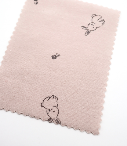 【25SS-203】うさちゃん×フラワープリントフライス　/0.5ｙあたり = ～920円