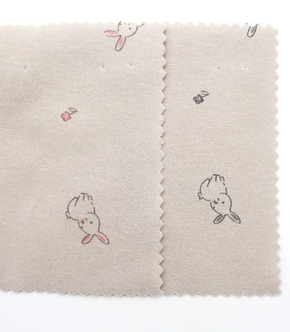 【25SS-203】うさちゃん×フラワープリントフライス　/0.5ｙあたり = ～920円