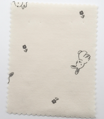 【25SS-203】うさちゃん×フラワープリントフライス　/0.5ｙあたり = ～920円