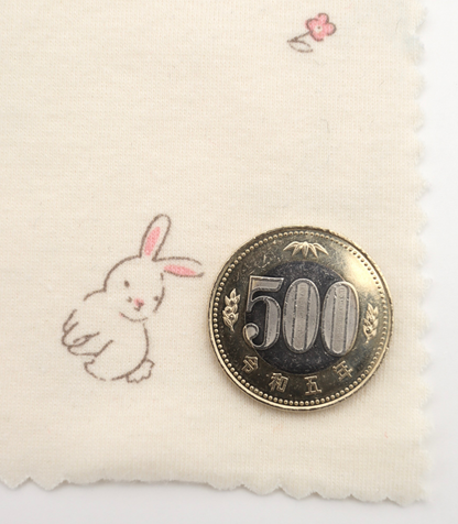 【25SS-203】うさちゃん×フラワープリントフライス　/0.5ｙあたり = ～920円