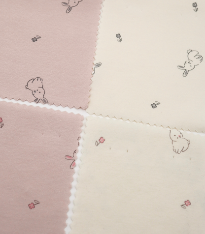 【25SS-203】うさちゃん×フラワープリントフライス　/0.5ｙあたり = ～920円