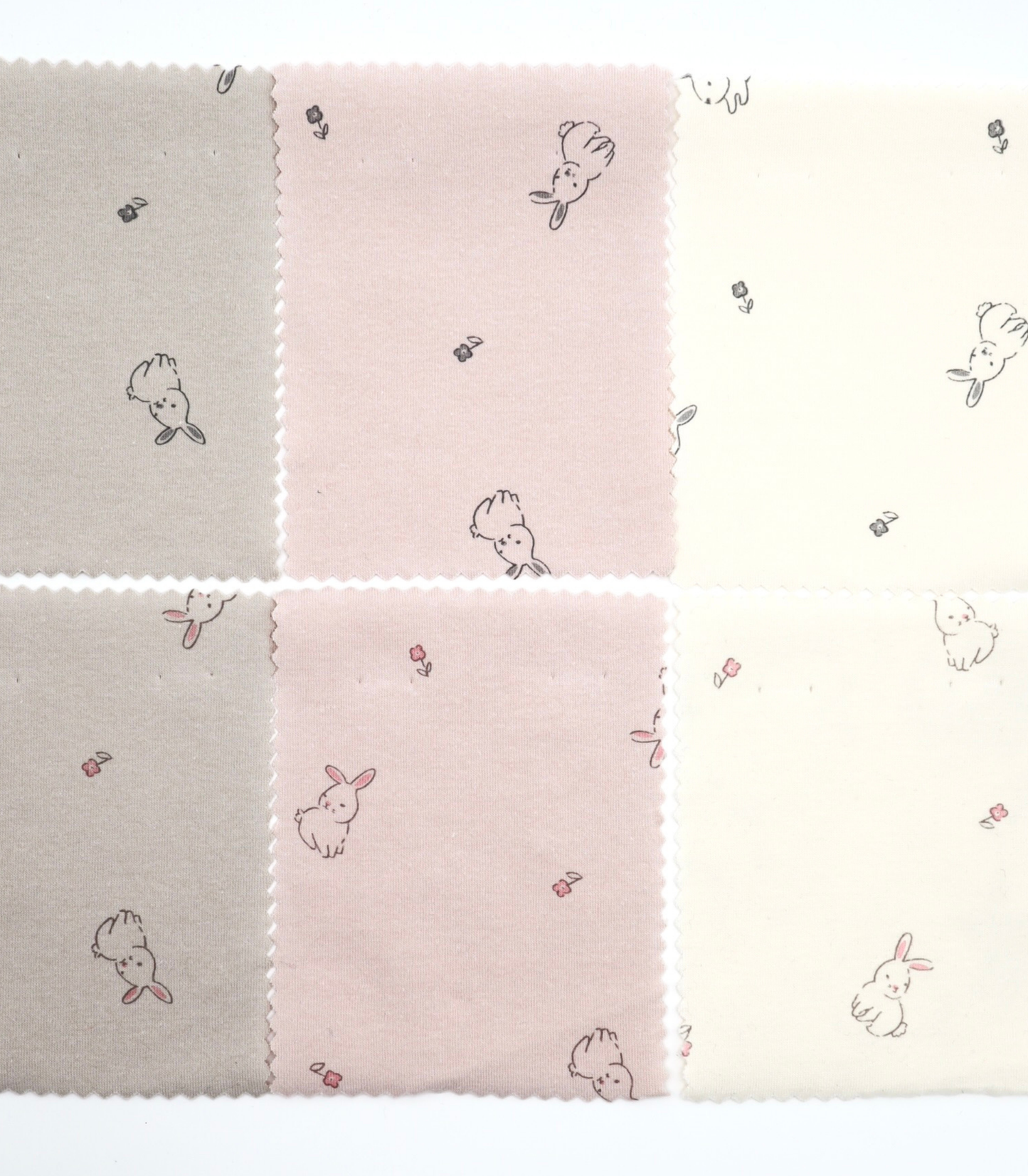 【25SS-203】うさちゃん×フラワープリントフライス　/0.5ｙあたり = ～920円