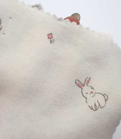 【25SS-203】うさちゃん×フラワープリントフライス　/0.5ｙあたり = ～920円