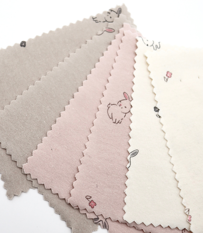 【25SS-203】うさちゃん×フラワープリントフライス　/0.5ｙあたり = ～920円