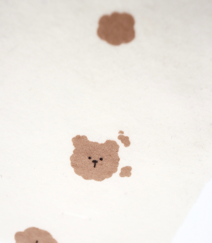 【25SS-201】もこもこくまちゃんプリントフライス　/0.5ｙあたり = ～ 900円