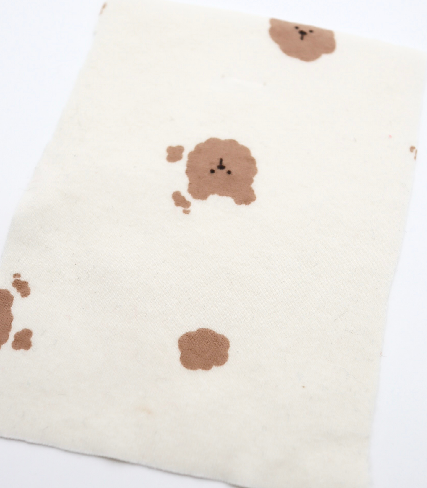 【25SS-201】もこもこくまちゃんプリントフライス　/0.5ｙあたり = ～ 900円