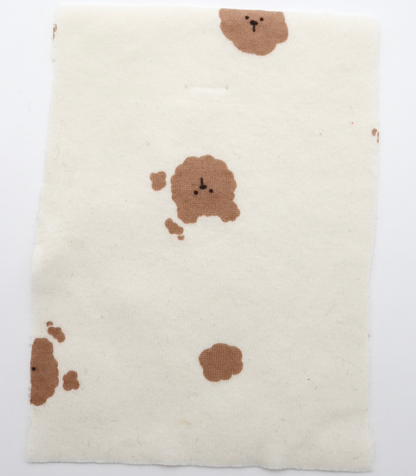 【25SS-201】もこもこくまちゃんプリントフライス　/0.5ｙあたり = ～ 900円