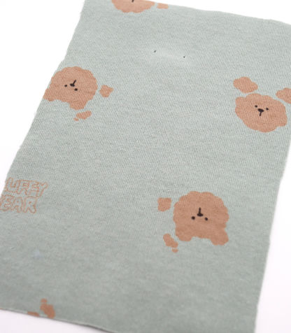 【25SS-201】もこもこくまちゃんプリントフライス　/0.5ｙあたり = ～ 900円