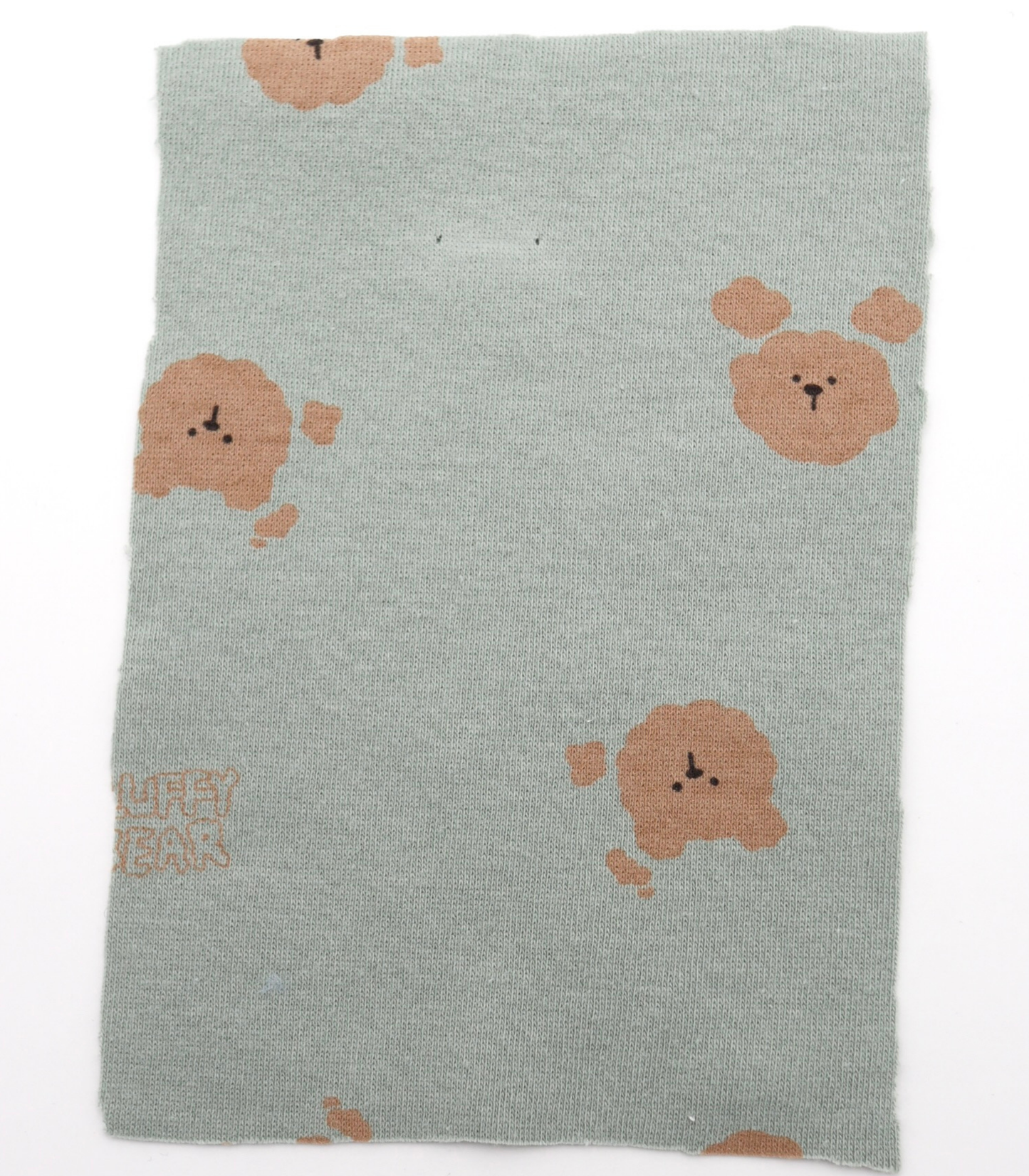 【25SS-201】もこもこくまちゃんプリントフライス　/0.5ｙあたり = ～ 900円