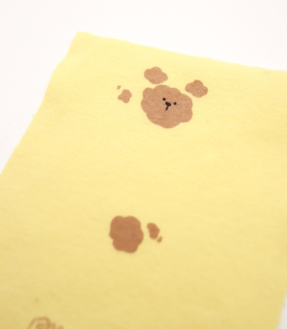 【25SS-201】もこもこくまちゃんプリントフライス　/0.5ｙあたり = ～ 900円