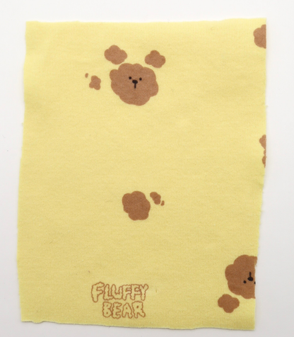 【25SS-201】もこもこくまちゃんプリントフライス　/0.5ｙあたり = ～ 900円