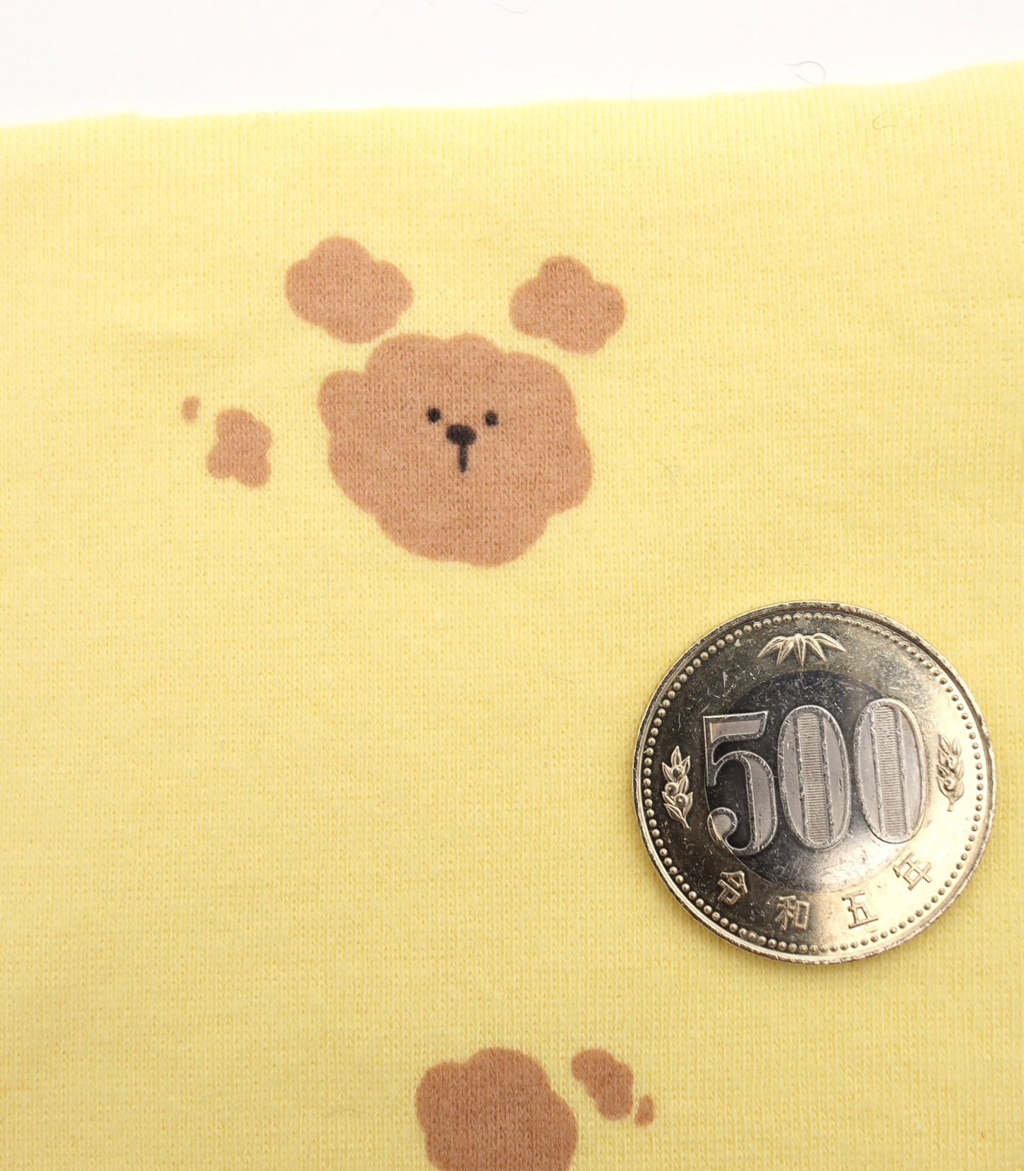 【25SS-201】もこもこくまちゃんプリントフライス　/0.5ｙあたり = ～ 900円