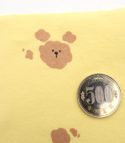 【25SS-201】もこもこくまちゃんプリントフライス　/0.5ｙあたり = ～ 900円