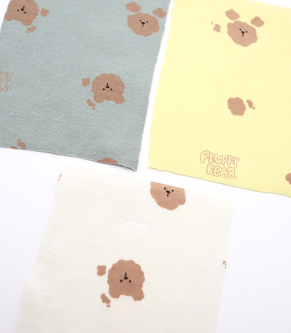 【25SS-201】もこもこくまちゃんプリントフライス　/0.5ｙあたり = ～ 900円