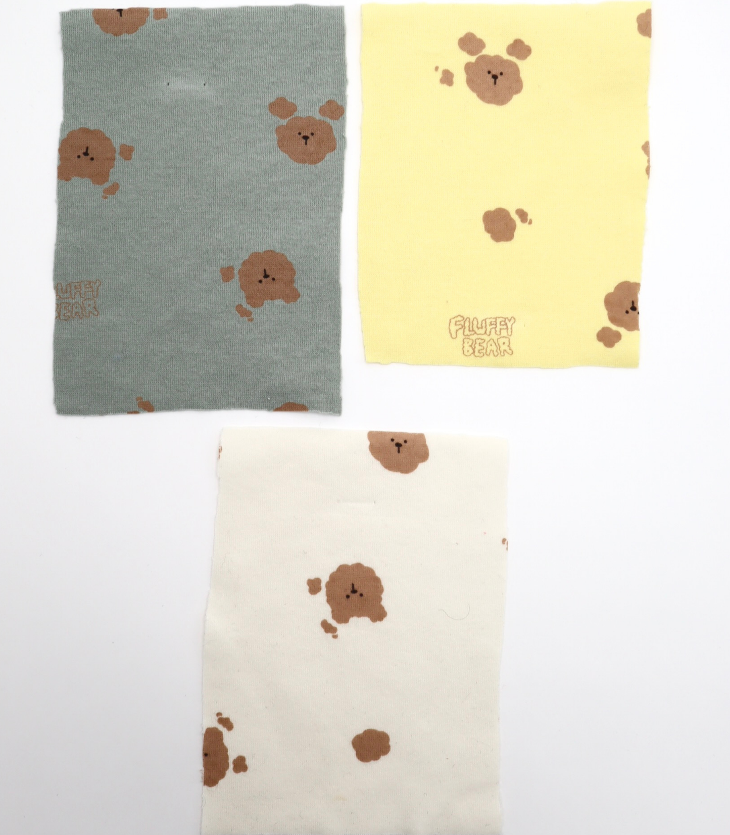 【25SS-201】もこもこくまちゃんプリントフライス　/0.5ｙあたり = ～ 900円