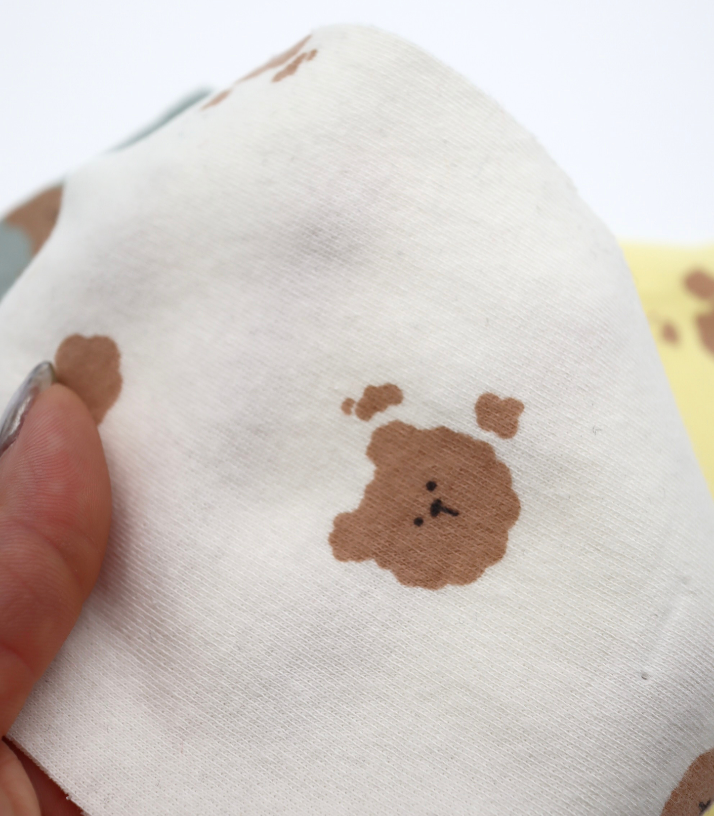 【25SS-201】もこもこくまちゃんプリントフライス　/0.5ｙあたり = ～ 900円