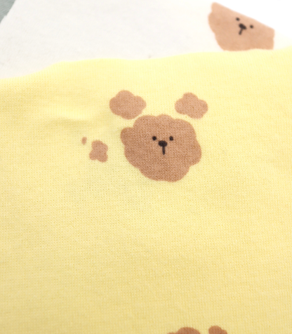 【25SS-201】もこもこくまちゃんプリントフライス　/0.5ｙあたり = ～ 900円