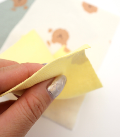 【25SS-201】もこもこくまちゃんプリントフライス　/0.5ｙあたり = ～ 900円