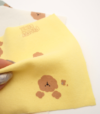 【25SS-201】もこもこくまちゃんプリントフライス　/0.5ｙあたり = ～ 900円