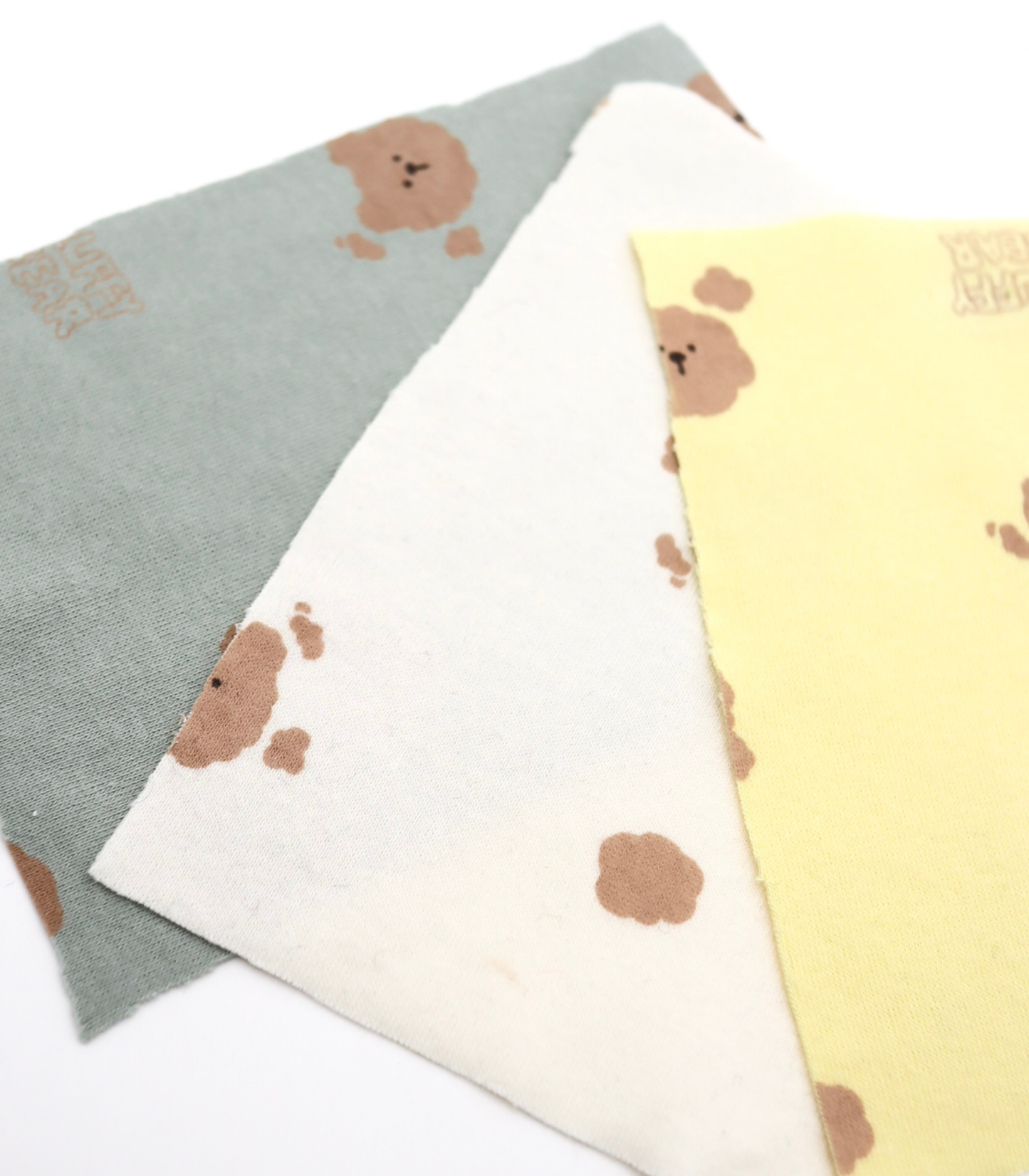 【25SS-201】もこもこくまちゃんプリントフライス　/0.5ｙあたり = ～ 900円