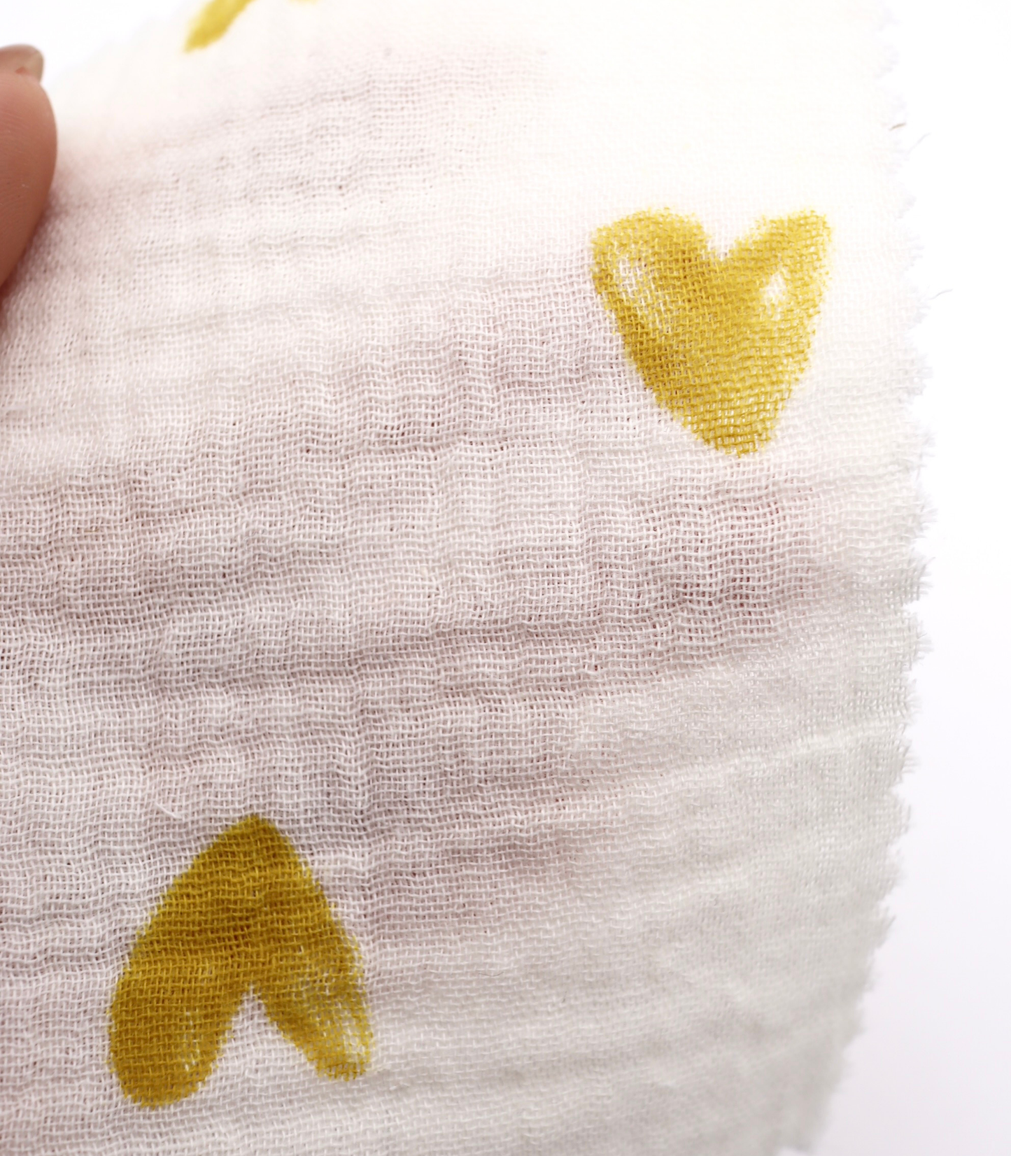 【25SS-038】スケッチ風ハートプリントダブルガーゼ　/0.5ｙあたり=～700円