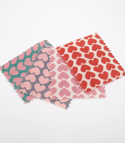 【25SS-019】ハートヘリンボーンプリントコーデュロイ　/0.5ｙあたり=～990円