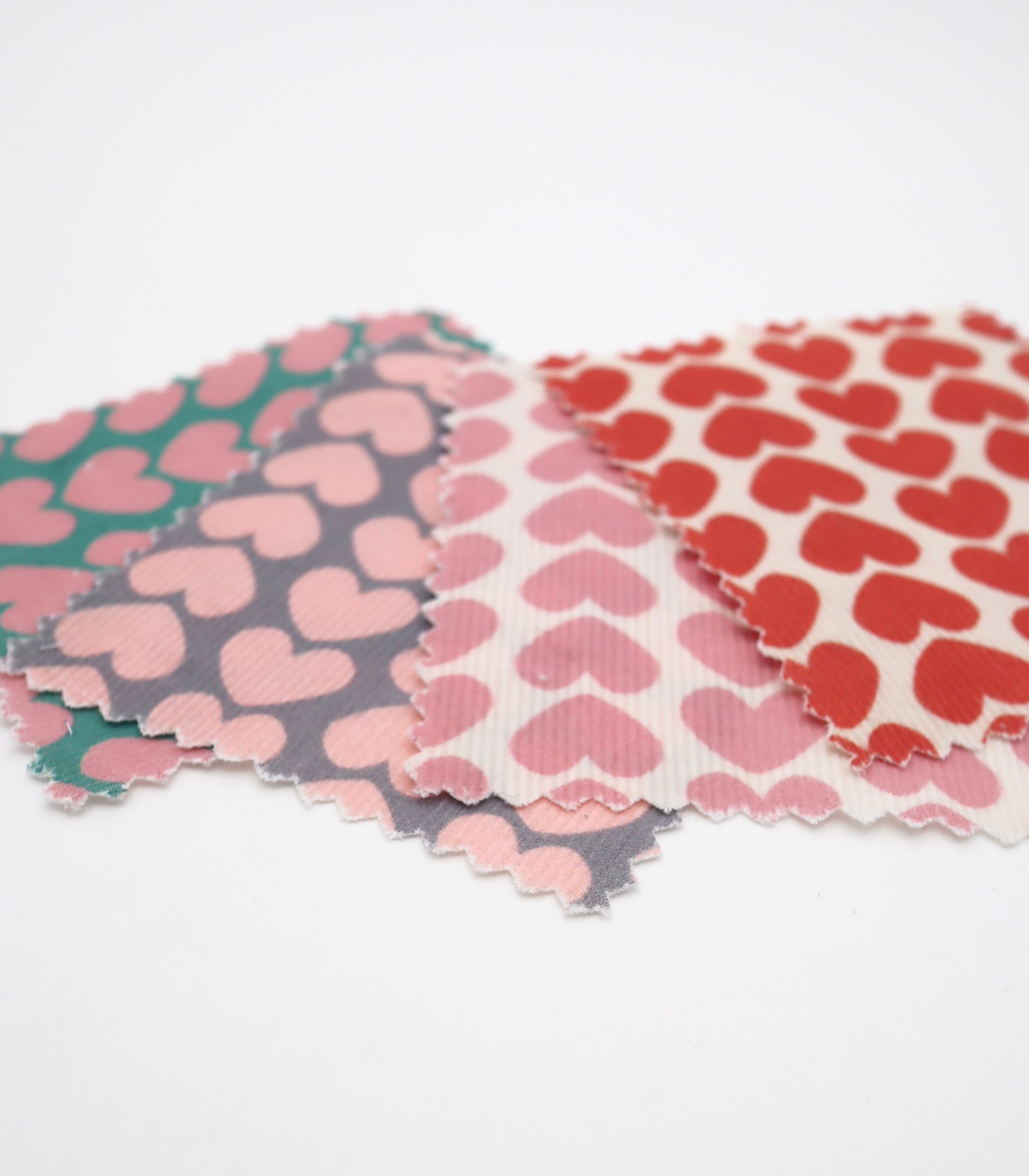 【25SS-019】ハートヘリンボーンプリントコーデュロイ　/0.5ｙあたり=～990円