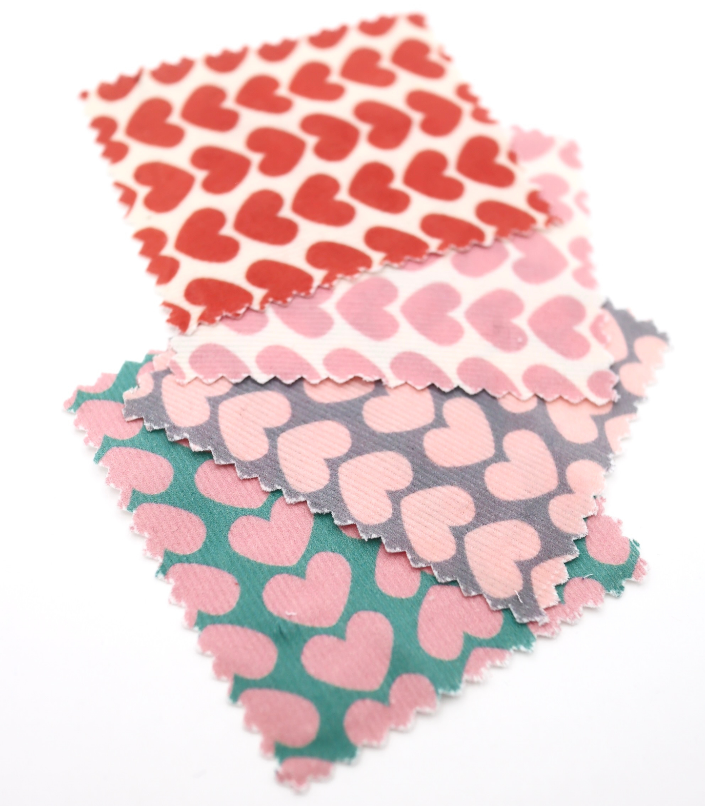 【25SS-019】ハートヘリンボーンプリントコーデュロイ　/0.5ｙあたり=～990円