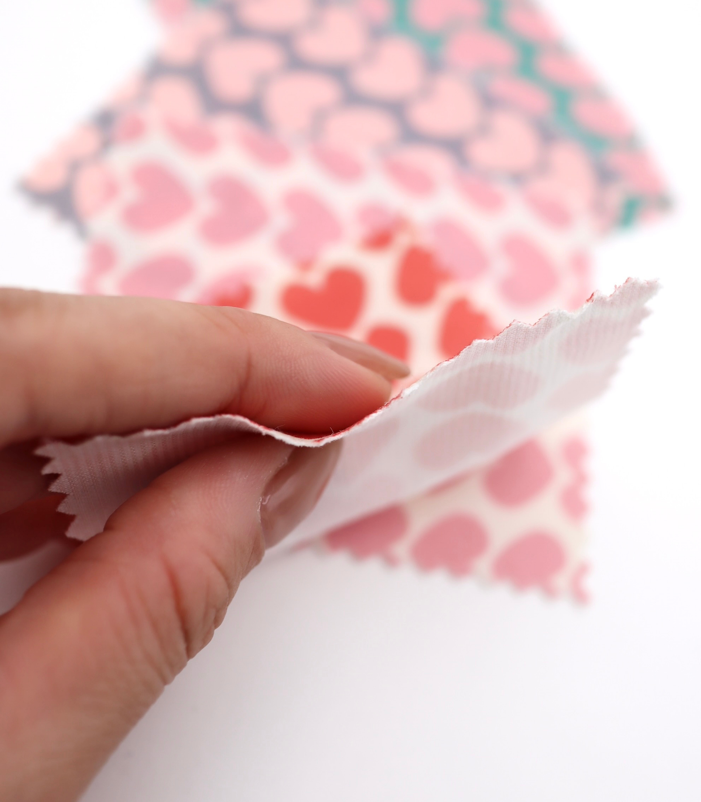 【25SS-019】ハートヘリンボーンプリントコーデュロイ　/0.5ｙあたり=～990円