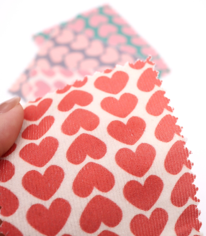 【25SS-019】ハートヘリンボーンプリントコーデュロイ　/0.5ｙあたり=～990円