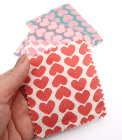 【25SS-019】ハートヘリンボーンプリントコーデュロイ　/0.5ｙあたり=～990円