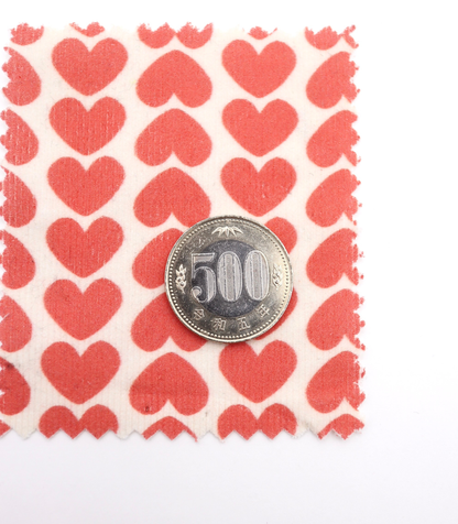 【25SS-019】ハートヘリンボーンプリントコーデュロイ　/0.5ｙあたり=～990円