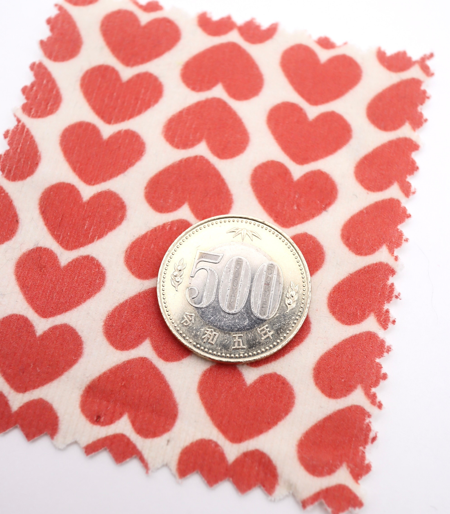 【25SS-019】ハートヘリンボーンプリントコーデュロイ　/0.5ｙあたり=～990円