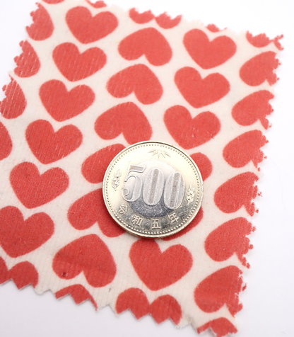 【25SS-019】ハートヘリンボーンプリントコーデュロイ　/0.5ｙあたり=～990円