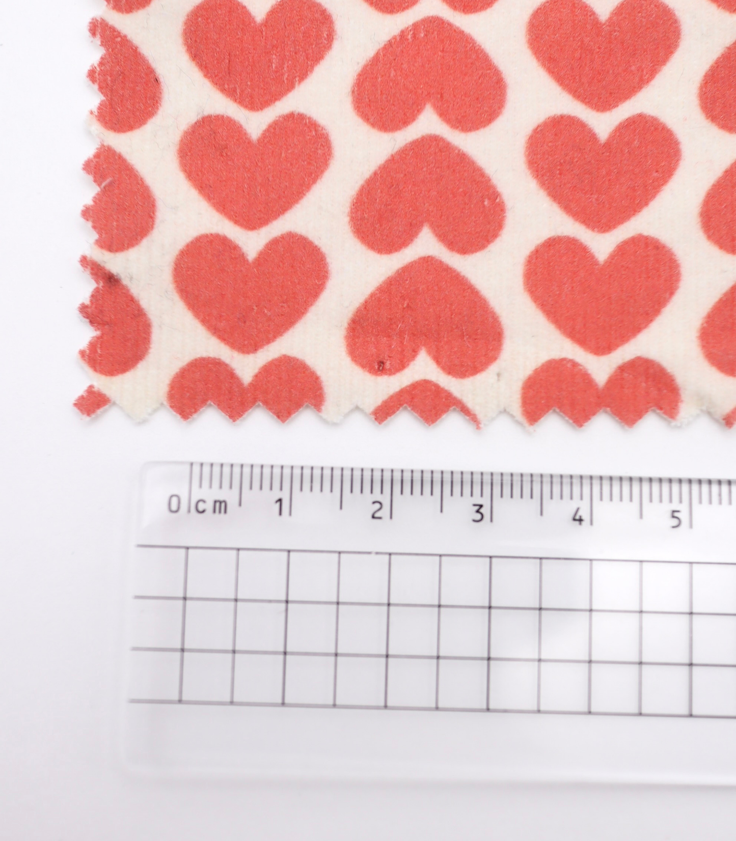 【25SS-019】ハートヘリンボーンプリントコーデュロイ　/0.5ｙあたり=～990円