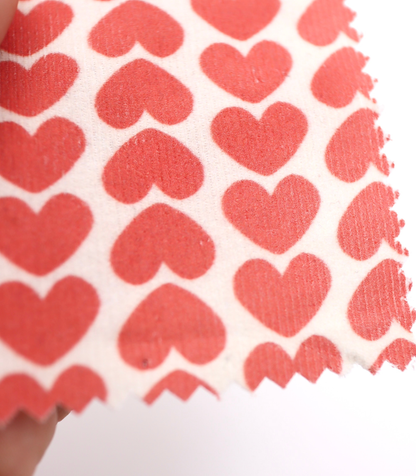 【25SS-019】ハートヘリンボーンプリントコーデュロイ　/0.5ｙあたり=～990円