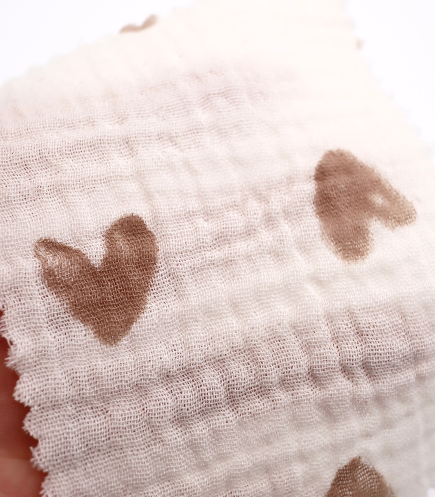 【25SS-038】スケッチ風ハートプリントダブルガーゼ　/0.5ｙあたり=～700円