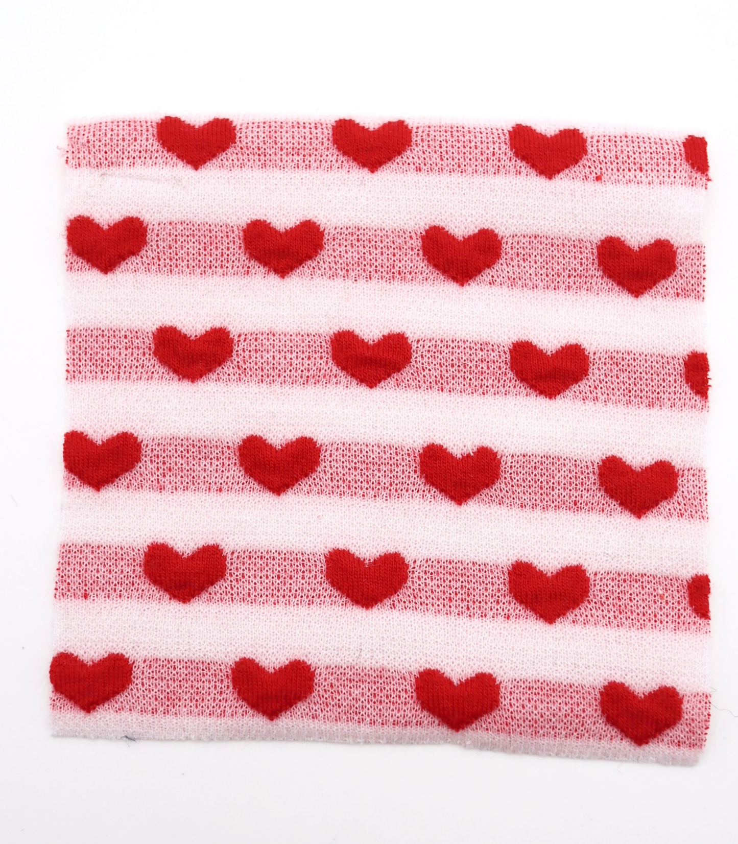 【25SS-031】ぷっくりハートジャガードボーダーニット　/0.5ｙあたり=～1045円