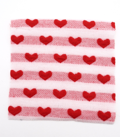 【25SS-031】ぷっくりハートジャガードボーダーニット　/0.5ｙあたり=～1045円