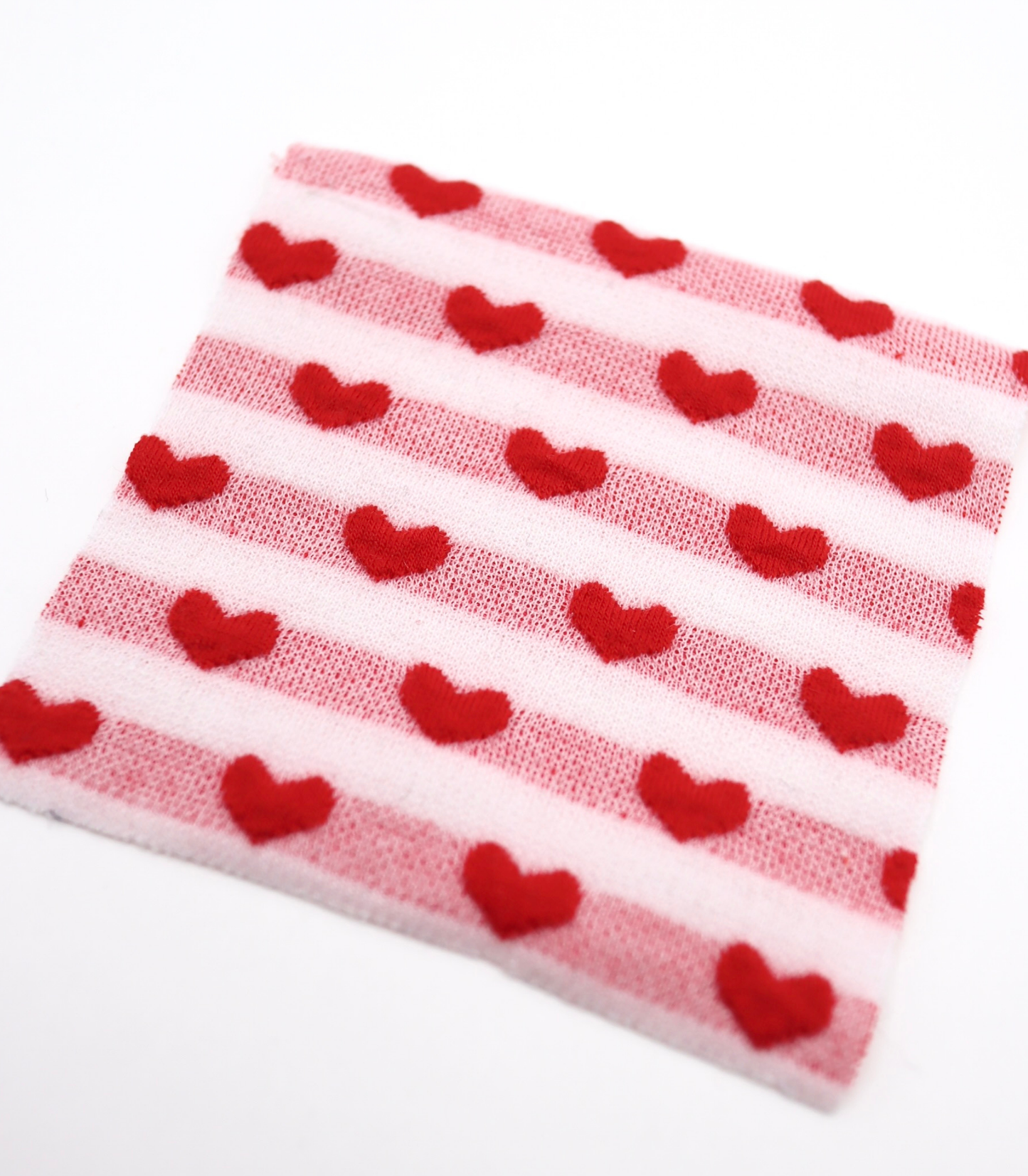 【25SS-031】ぷっくりハートジャガードボーダーニット　/0.5ｙあたり=～1045円