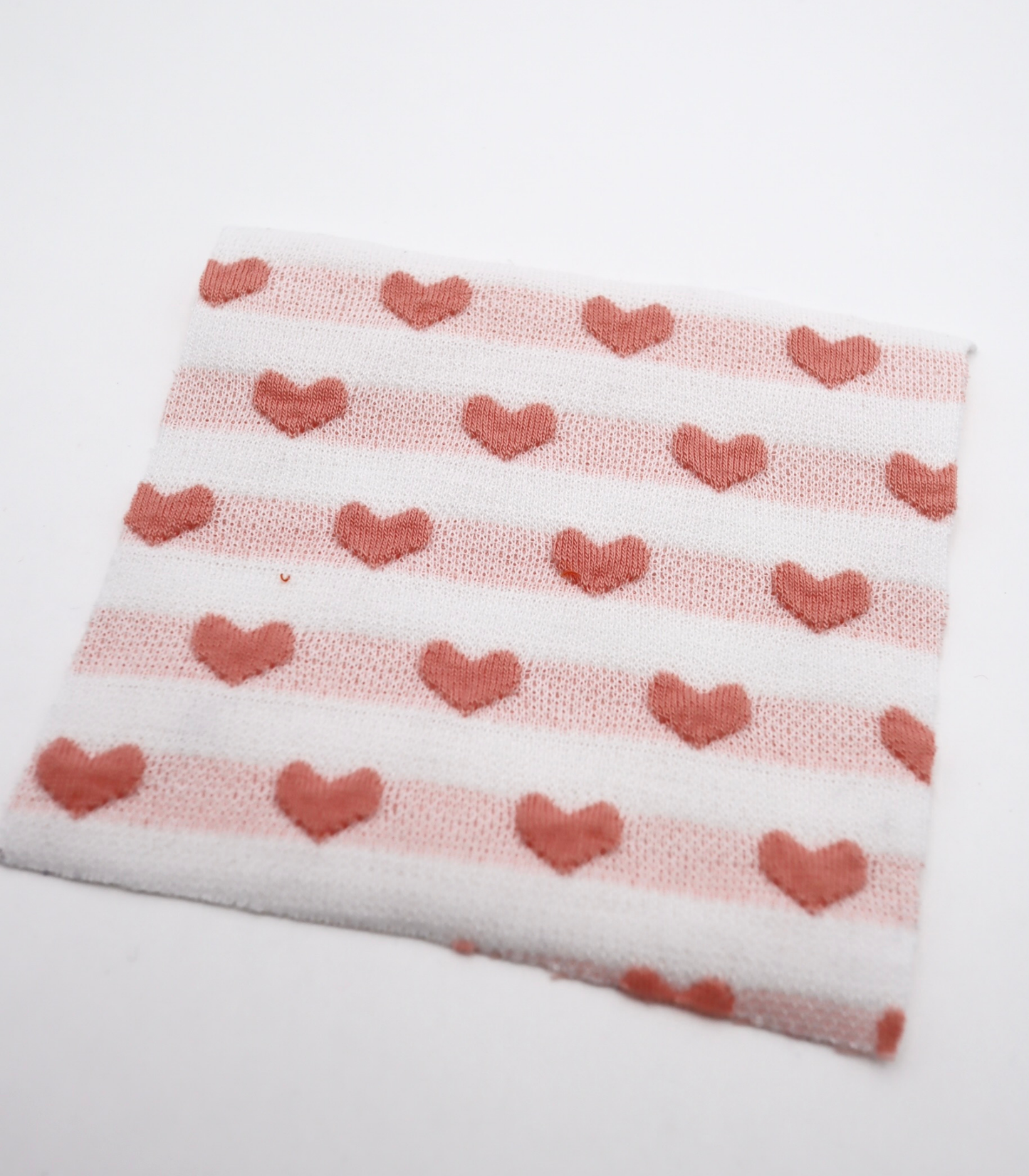 【25SS-031】ぷっくりハートジャガードボーダーニット　/0.5ｙあたり=～1045円