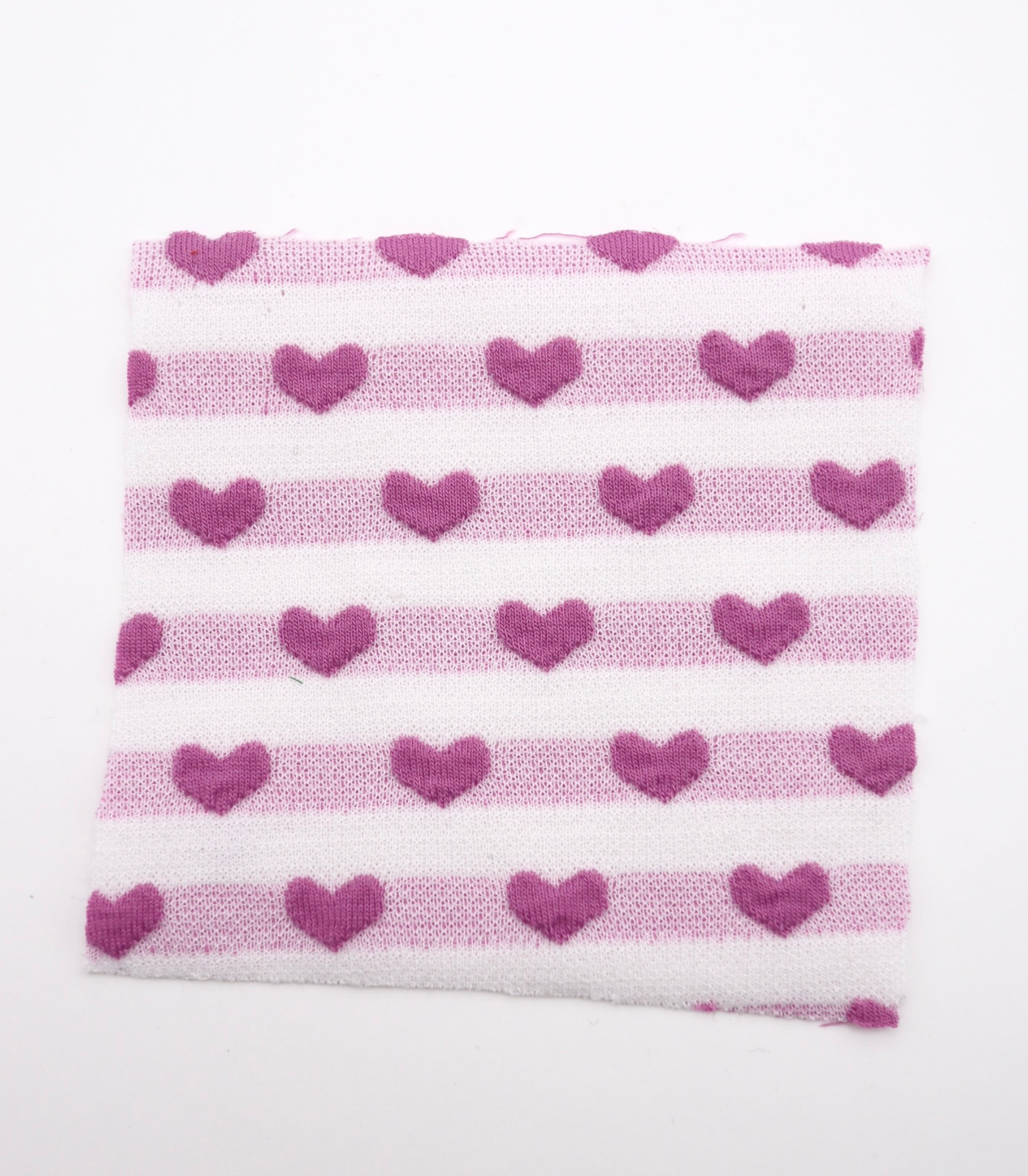 【25SS-031】ぷっくりハートジャガードボーダーニット　/0.5ｙあたり=～1045円