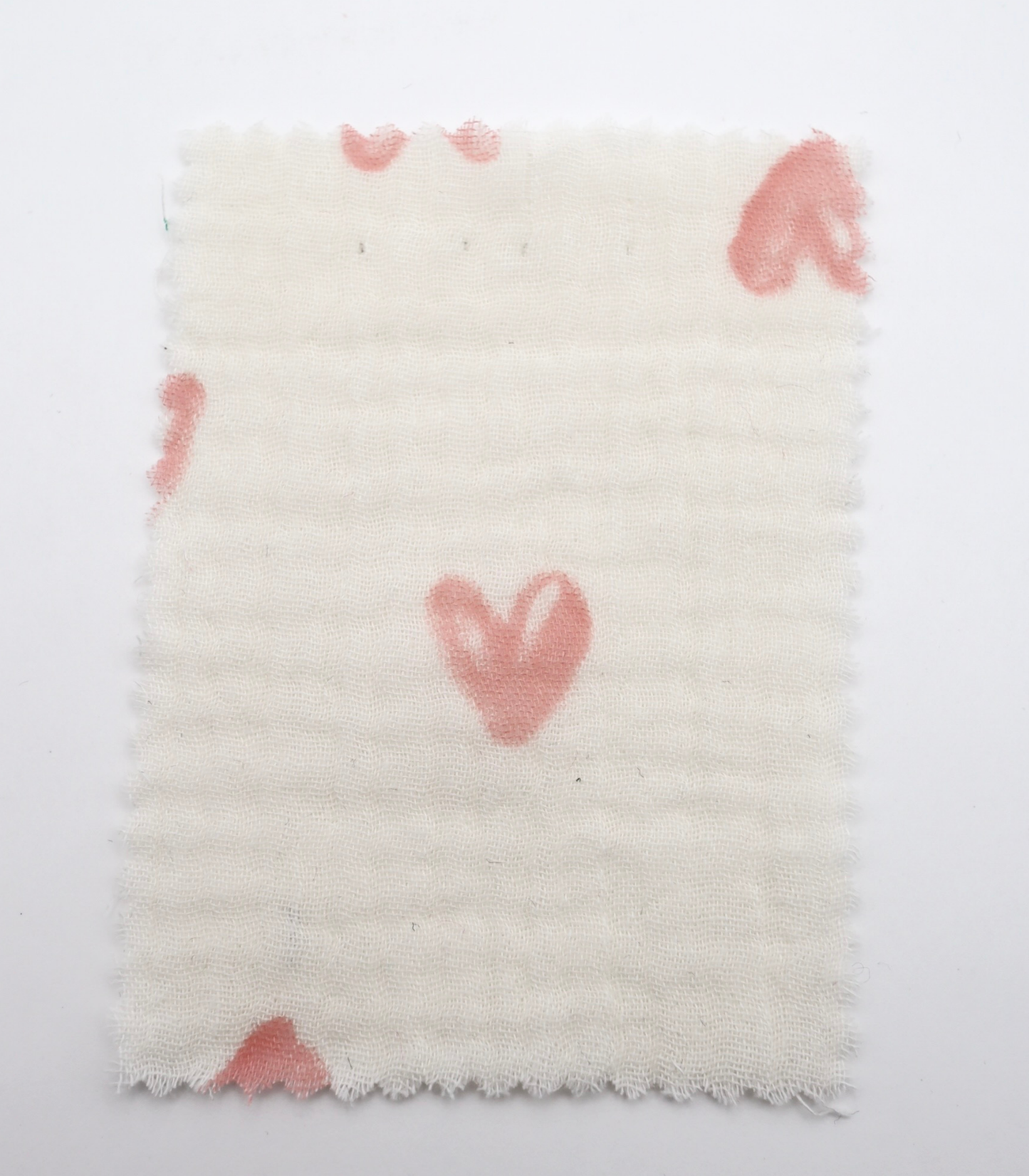 【25SS-038】スケッチ風ハートプリントダブルガーゼ　/0.5ｙあたり=～700円