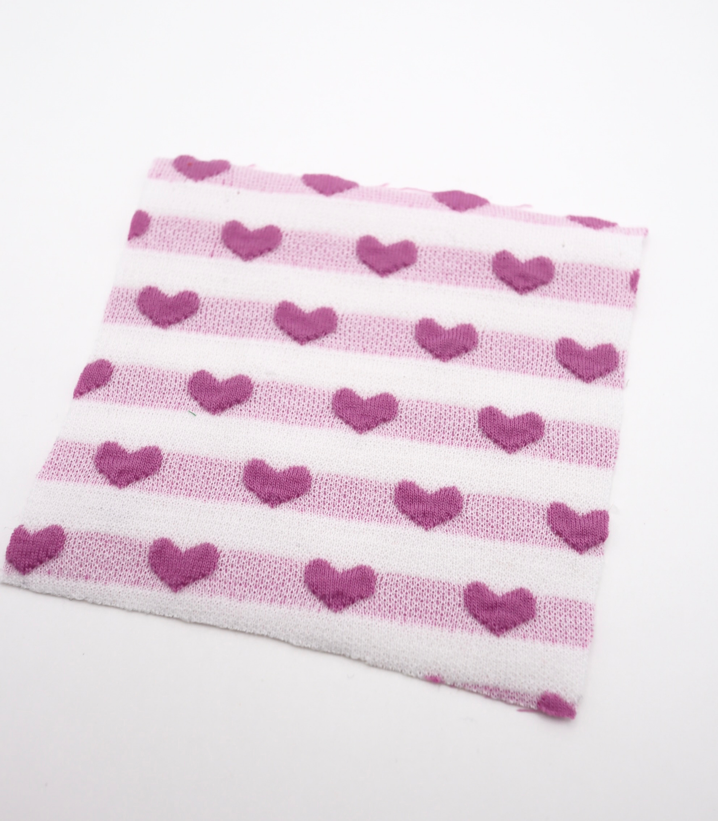 【25SS-031】ぷっくりハートジャガードボーダーニット　/0.5ｙあたり=～1045円