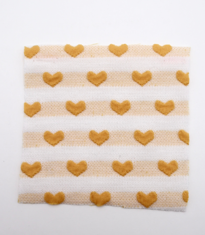 【25SS-031】ぷっくりハートジャガードボーダーニット　/0.5ｙあたり=～1045円