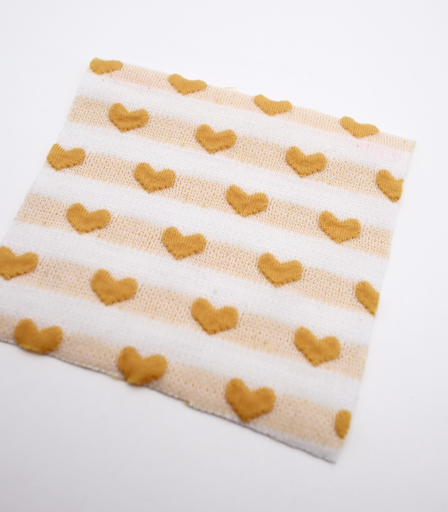 【25SS-031】ぷっくりハートジャガードボーダーニット　/0.5ｙあたり=～1045円