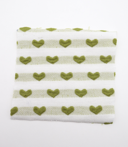 【25SS-031】ぷっくりハートジャガードボーダーニット　/0.5ｙあたり=～1045円