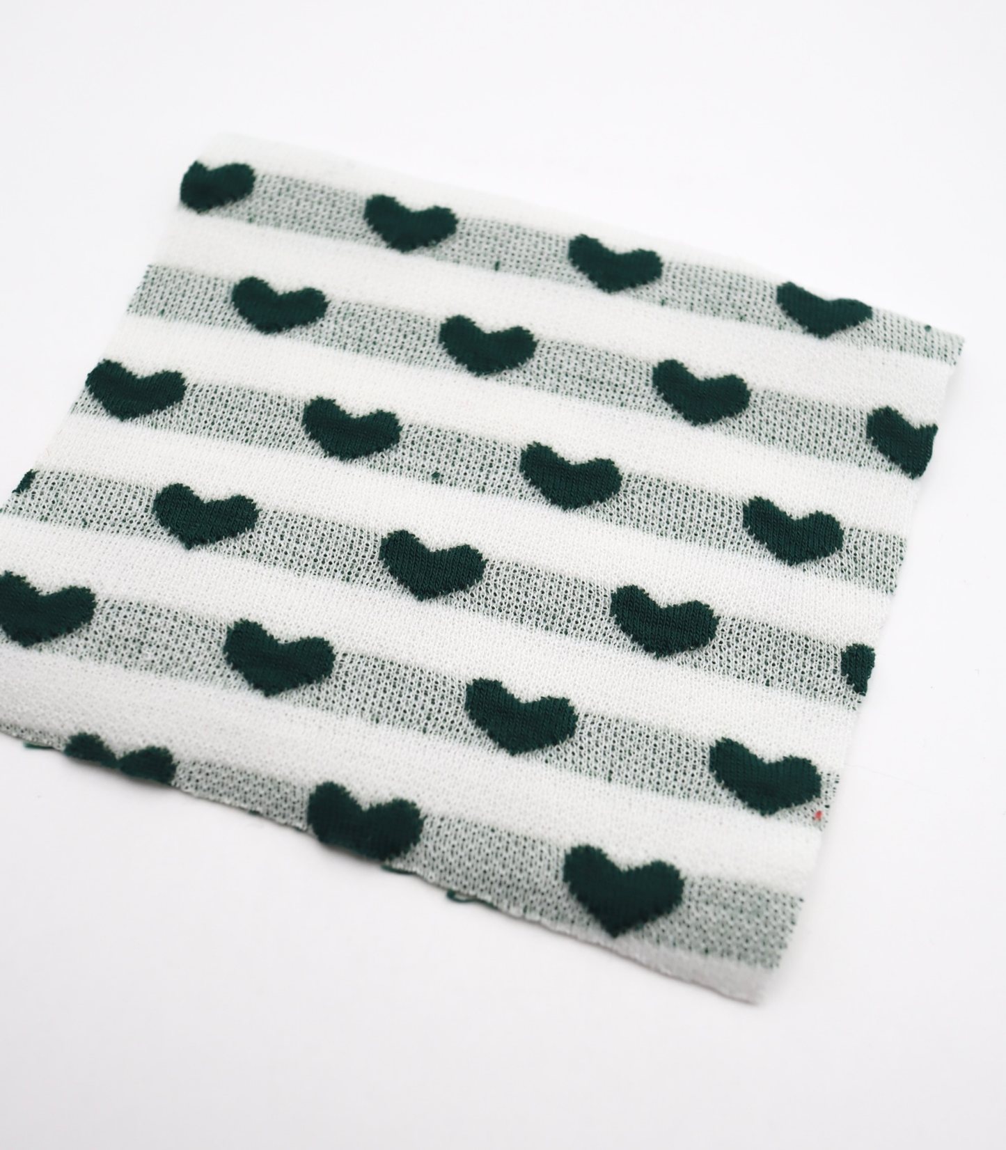 【25SS-031】ぷっくりハートジャガードボーダーニット　/0.5ｙあたり=～1045円